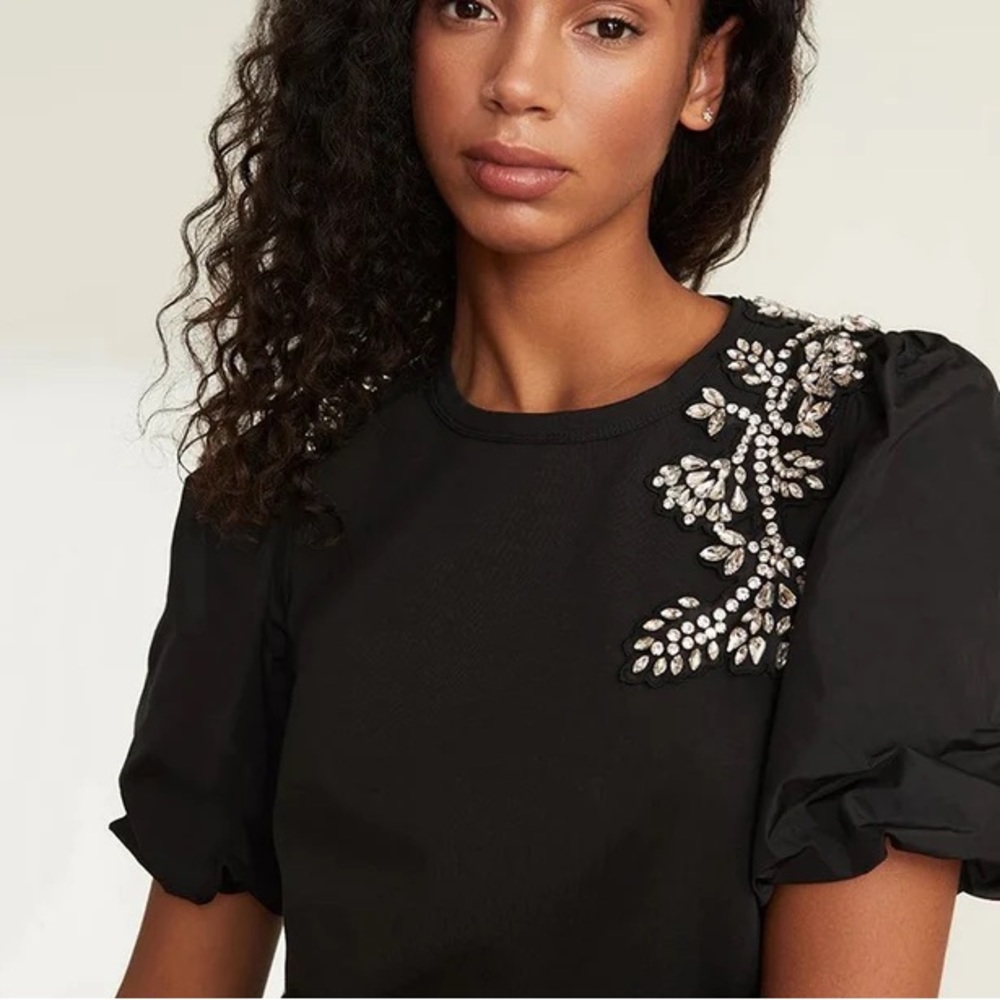 Veronica Beard Augusta Tee in Black - Picture 6 of 6